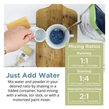 Miss Mustard Seed's MilkPaint for Furniture, Wood, Cabinets, Walls, Brick, and Stone, Water Based, All Natural, Eco Friendly, Organic, No VOCs (Farmhouse White, Pint)