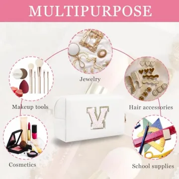 Personalized Glitter Makeup Bag for Women and Girls