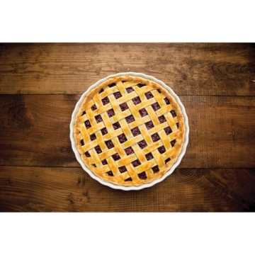 HIC Kitchen Round Quiche Dish, 10-Inch Fine Porcelain