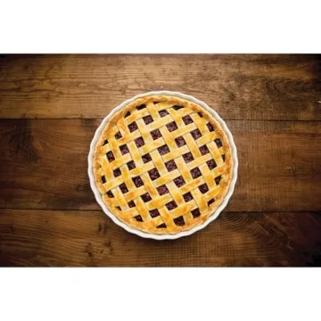 HIC Kitchen Round Quiche Dish, 10-Inch Fine Porcelain