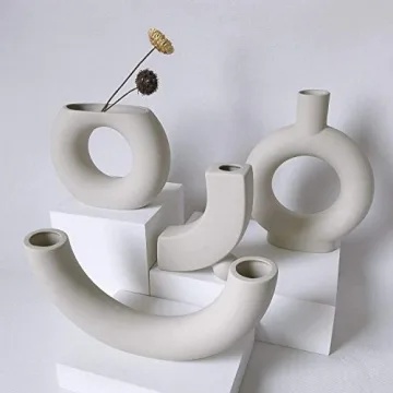 Eastern Rock Modern Ceramic Vase for Home and Office