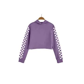 Meikulo Crop Tops for Teen Girls Hoodies Two Piece Outfits Tracksuit Activewear Kids Cute Long Sleev...