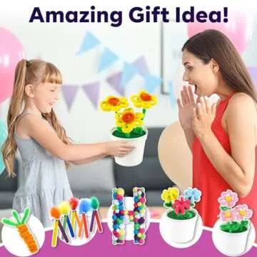 FUNZBO 1200pcs+ Arts and Crafts Supplies for Kids - Craft Kits with Pipe Cleaners, Pom Poms for Crafts, Popsicle Sticks for Crafts, Crafts for Kids Ages 4-8, Birthday Gifts for Kids, Girls & Boys
