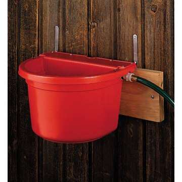 Little Giant® Automatic Animal Waterer | Float Controlled Automatic Waterer for Livestock | Heavy Duty and Durable | Made in USA | 4 Gallon | Red