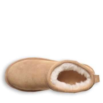 BEARPAW Women's Retro Shorty Iced Coffee Solid Boot Size 8 | Women's Ankle Boot | Comfortable Winter Boot