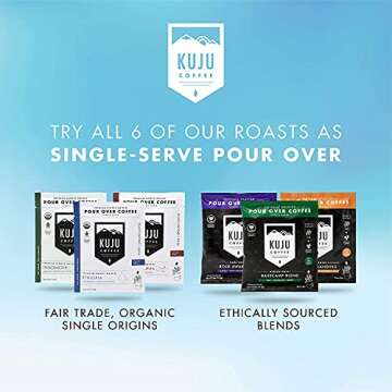 Kuju Coffee Premium Single-Serve Pour Over | Eco-Friendly 6-Pack