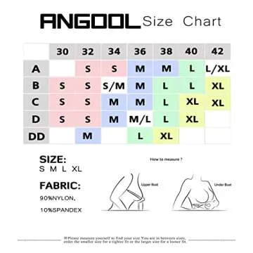 ANGOOL Strapless Comfort Wireless Bra with Slip Silicone Bandeau Bralette Tube Top 1Pack Black