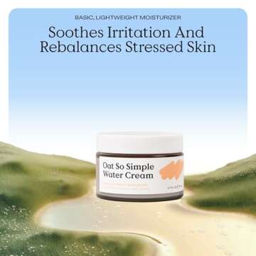 KraveBeauty Oat So Simple Water Cream, Enriched With Oat & Squalane To Soothe & Lock In Moisture, Everyday Moisturizer, For All Skin Types, Vegan & Cruelty Free, 2.7 fl oz