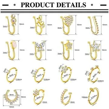 Trendy DOLOTTA Nose Cuff Rings for All Styles