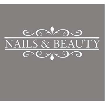 Nails & Beauty Hair Beauty Salon Wall Sticker Polish Bar Window Wall Sticker Vinyl Art Removable Poster Mural Decor LY1259 (White)