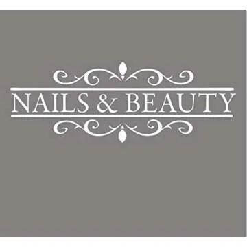 Nails & Beauty Hair Beauty Salon Wall Sticker Polish Bar Window Wall Sticker Vinyl Art Removable Poster Mural Decor LY1259 (White)
