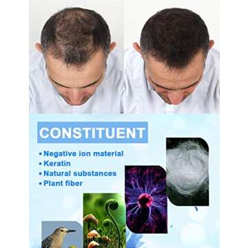 Hair Fibers for Thinning Hair - 100% Undetectable Natural keratin Formula - Instantly Thickens for Men & Women, Completely Conceals Hair Loss - Hair Loss Concealer 0.97oz(27.5g) (Middle Brown)