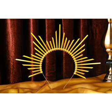 Zivyes Halo Crown Sunburst Spike Headpiece for Women
