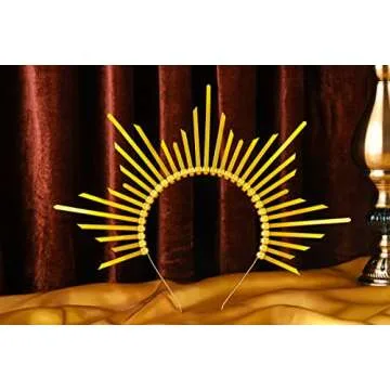 Zivyes Halo Crown Sunburst Spike Headpiece for Women