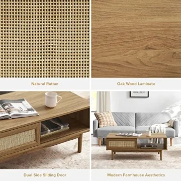 Mopio Haylee Coffee Table - Modern Boho Storage Solution