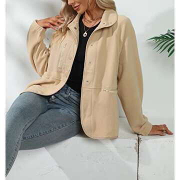 REVETRO Womens Winter 2023 Fleece Jacket with Pockets