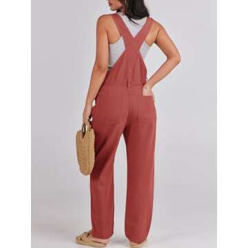 ANRABESS Womens Jean Overalls Loose Fit Adjustable Strap Denim Jumpsuits Rompers Bib Overall 2025 Su...