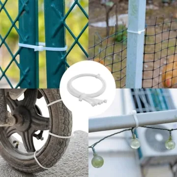 Heavy Duty 12 Inch White Zip Ties - 120 LBS Strength, 100 Pack