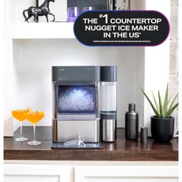 GE Profile Opal 2.0 XL with 1 Gallon Tank, Chewable Crunchable Countertop Nugget Ice Maker, Scoop In...