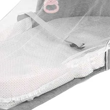 Foldable Travel Cot, Multifunctional Waterproof Outdoor Portable Travel Cot (Grey)