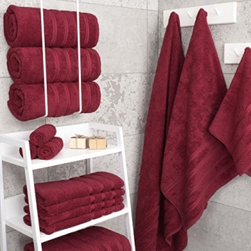 Luxury 4 Piece Bath Towel Set, 100% Cotton Turkish Towels