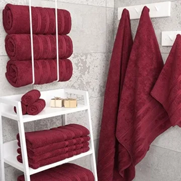 Luxury 4 Piece Bath Towel Set, 100% Cotton Turkish Towels