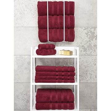 Luxury 4 Piece Bath Towel Set, 100% Cotton Turkish Towels