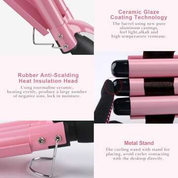 Triple Barrel Curling Iron for Beautiful Curls