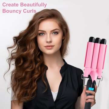 Triple Barrel Curling Iron for Beautiful Curls