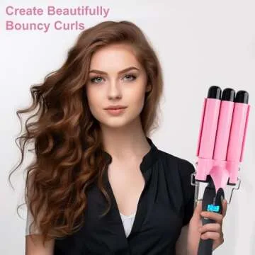 Triple Barrel Curling Iron for Beautiful Curls