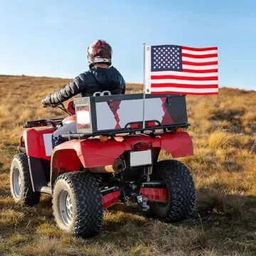 HOOSUN American Flag 12.5" x 18" Small American Flag For Boats,4th Of July Decorations Outdoor,Patriotic Flag With Embroidered Stars,Small USA Flag,Mini Flag Patriotic Decorations For Outside Bike Car