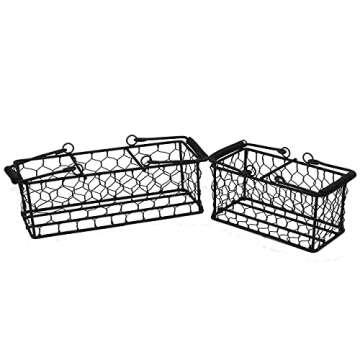 Mason Jar Caddy for 2 Pint Jars in Rustic Chicken Wire