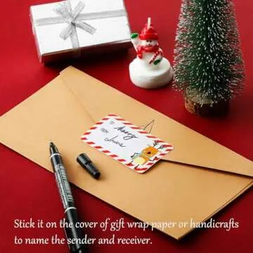 Colorful Outus 500 Self Adhesive Christmas Gift Tags