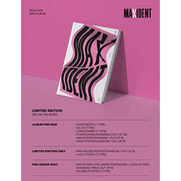 JYP Entertainment Stray Kids - MAXIDENT [GO ver.(Limited Edition)] Album+Pre-Order Benefit (DK1022),...