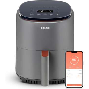 COSORI 4 Qt Air Fryer with 7 Functions & Recipes
