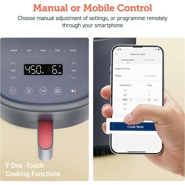 COSORI 4 Qt Air Fryer with 7 Functions & Recipes