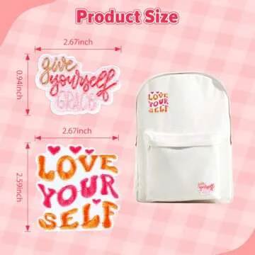 Positive Affirmations Iron On Patches for Women, Cute Embroidered Patch for Girls, 17 Pcs Boho Hippie Style Inspirational Words for Clothes/Hats/Backpacks/Jackets DIY Decoration