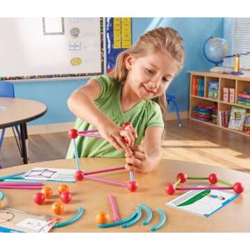 Learning Resources STEM Explorers Geomakers - 58 Pieces, Ages 5+ STEM Toys for Kids, Kindergartner Learning Toys, Shapes for Kids