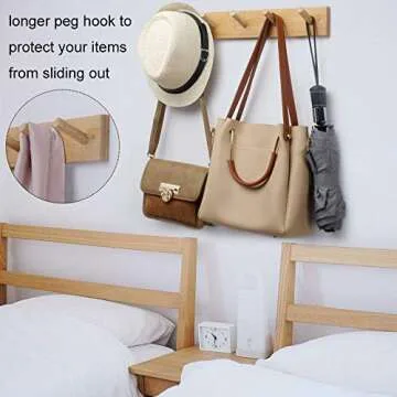 Stylish WEBI Coat Rack Wall Mounted with 5 Durable Hooks