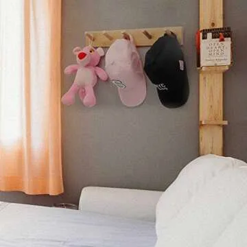 Stylish WEBI Coat Rack Wall Mounted with 5 Durable Hooks