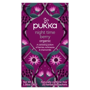 Pukka Night Time Berry Herbal Tea, Organic with Chamomile, 60 Bags