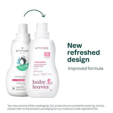 ATTITUDE Baby Laundry Detergent, EWG Verified, Plant and Mineral-Based Formula, HE Compatible, Vegan...