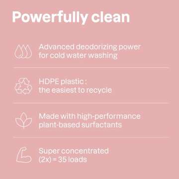 ATTITUDE Baby Laundry Detergent, EWG Verified, Plant and Mineral-Based Formula, HE Compatible, Vegan Household Products, Unscented, 35 Loads, 35.5 Fl Oz