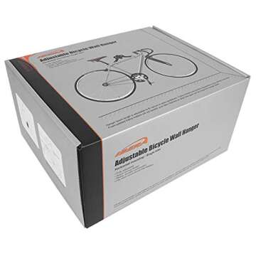 Ibera Horizontal Wall Mount Hanger, Indoor Bicycle Hook Holder Storage Rack for Home or Garage, 45 Degree Adjustable Angle to Keep Bike Level