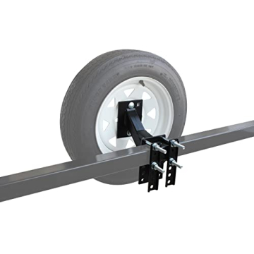 MaxxHaul 50214 Spare Tire Carrier Mount for Utility Boat Trailer Bracket Holds 4 Lugs (4 on 4" Bolt ...