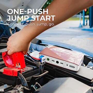 HALO Usb Bolt 58830 mWh Portable Phone Laptop Charger Car Jump Starter with AC Outlet and Car Charge...