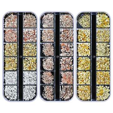 Artdone 12 boxes Nail Rhinestones,Nail Gems Nail Diamonds,Nail Art Studs Nail Crystals Nail Sequins for Nails Kit with 1 Tweezers and 3 Pen for Nail Art Supplies Accessories……