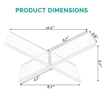 Devey Acrylic Book Holder 2-Piece for Easy Display