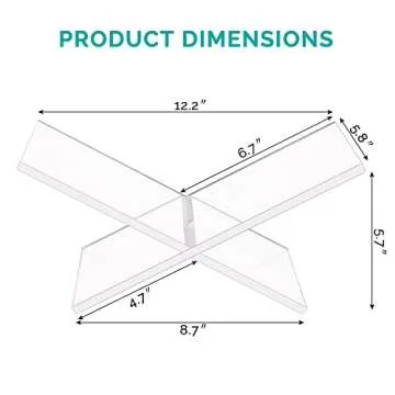 Devey Acrylic Book Holder 2-Piece for Easy Display