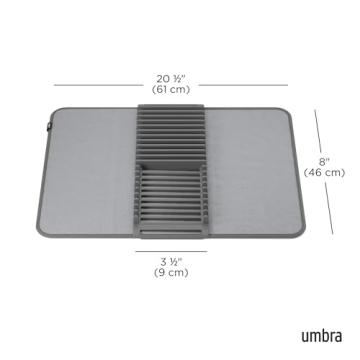 Umbra Udry Dish Drying Rack and Mat - Compact & Chic